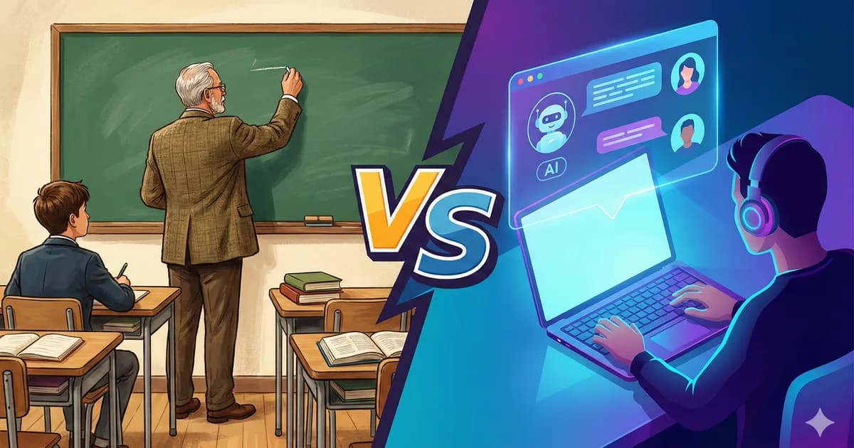 Ilustracja do artykułu: AI korepetytor vs tradycyjne korepetycje — co lepsze na egzamin ósmoklasisty?