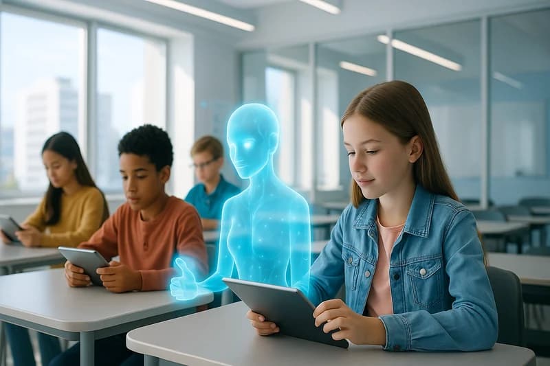 Ilustracja do artykułu: Como a tecnologia está transformando a educação: Retrospectiva do ano 2025